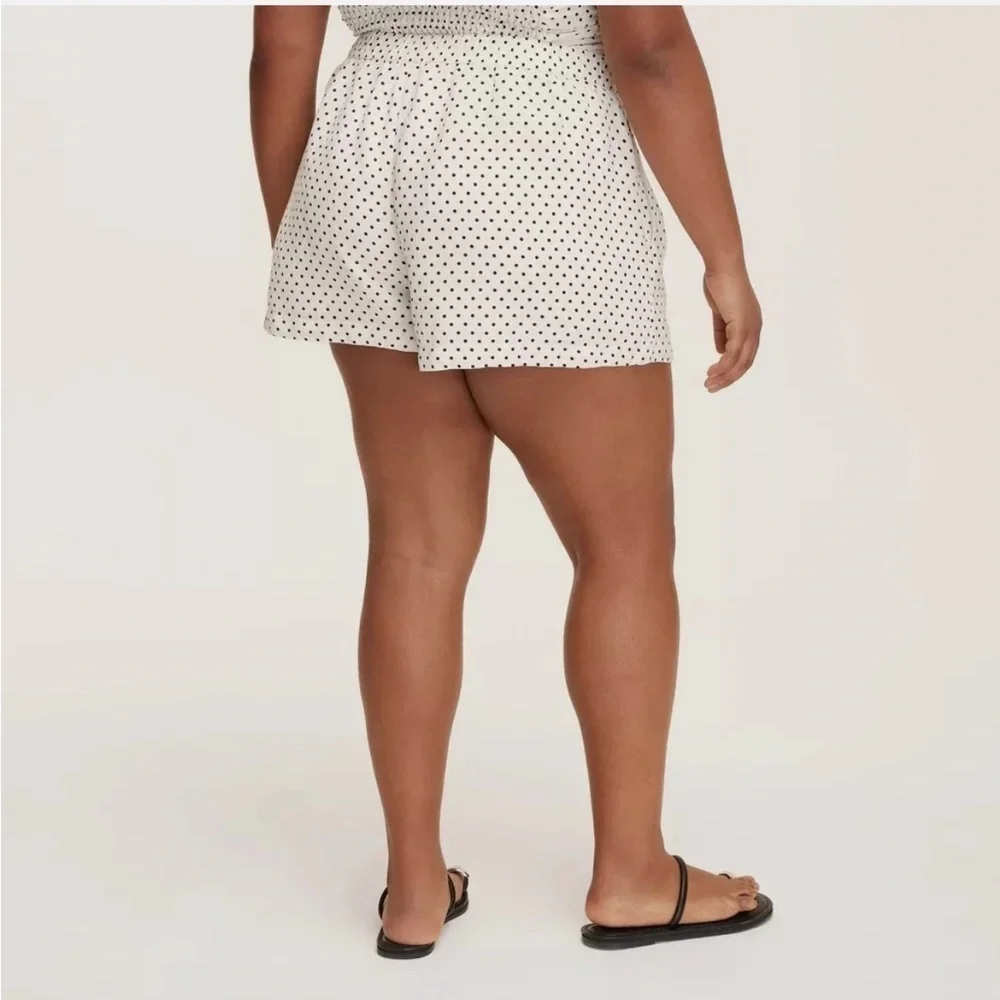 Kate Spade X Target Mini Polka Dot Linen Flared High Rise Shorts NWT